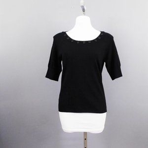 David Brooks Women Black Shirt‎ New S